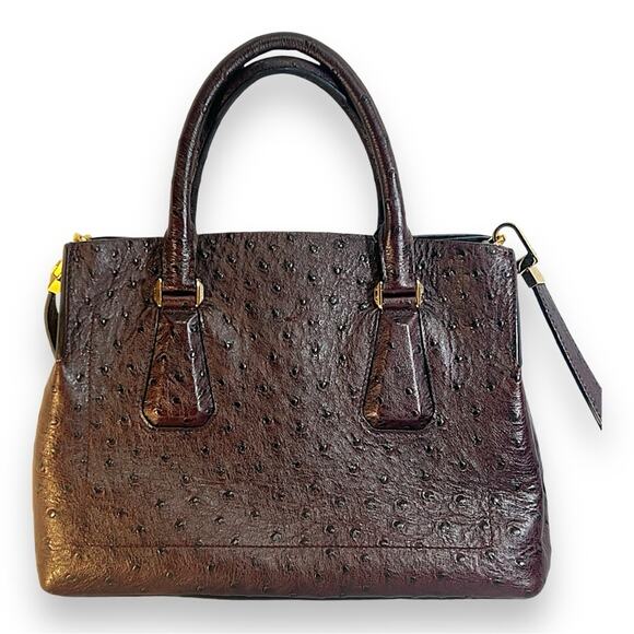 MICHAEL KORS Brown Ostrich Leather Crossbody or Satchel Includes Dust Bag NWOT - Picture 15 of 16
